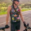 Ride Relentless Cycling Tank Top - Night Garden