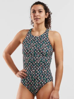 Selkie High Neck One Piece Swimsuit - Wild Waves