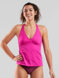 Makai Halter Tankini Top - Solid