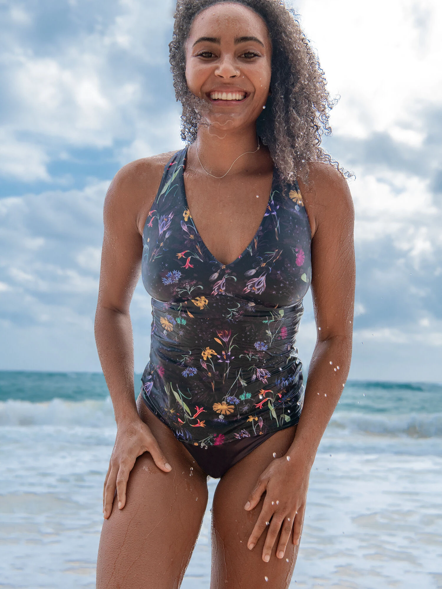 Better Tankini Top - Midnight Garden