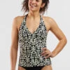 Makai Halter Tankini Top - Turkish Delight