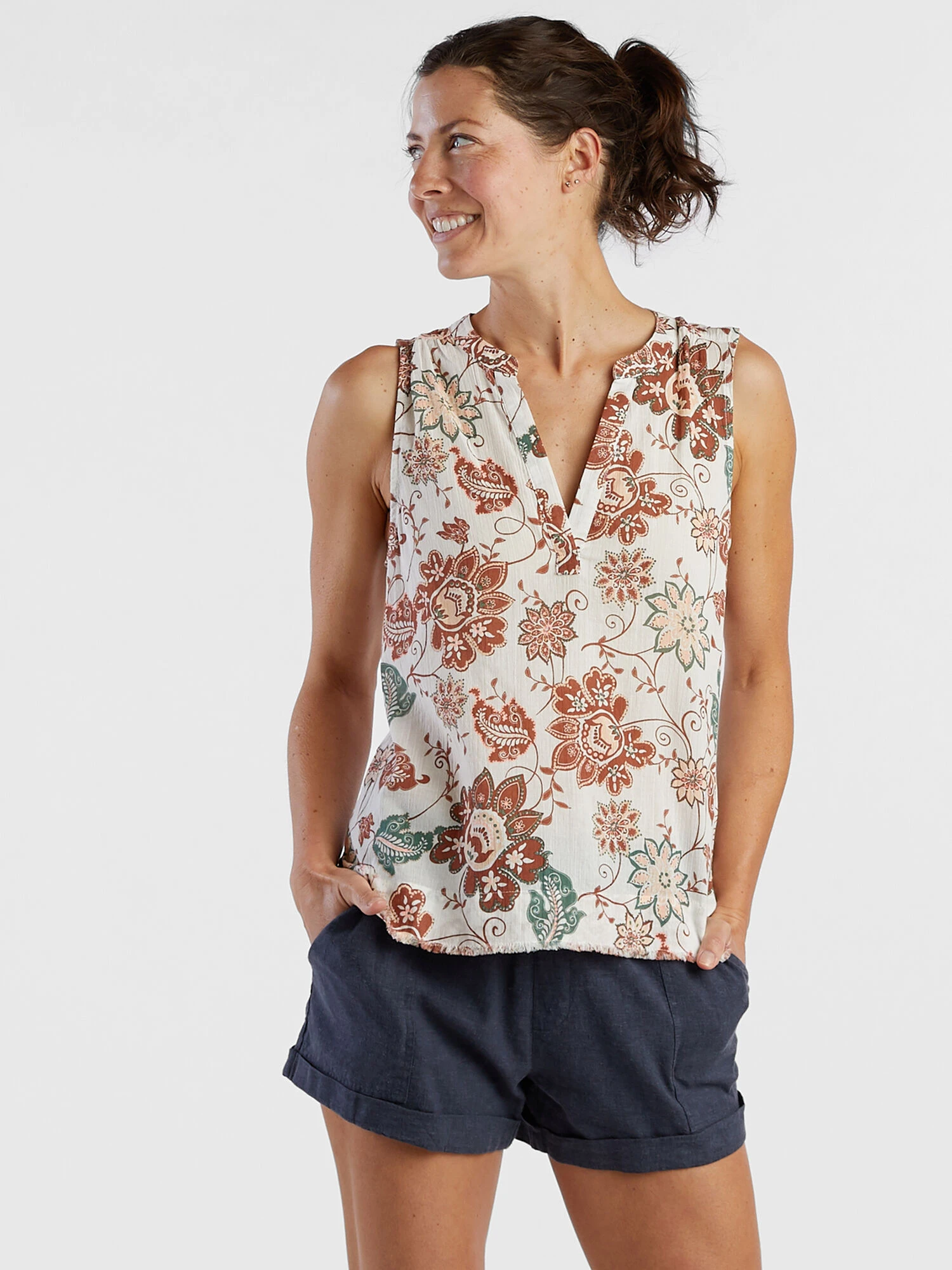 Moorea Gauze Sleeveless Top - Image 4